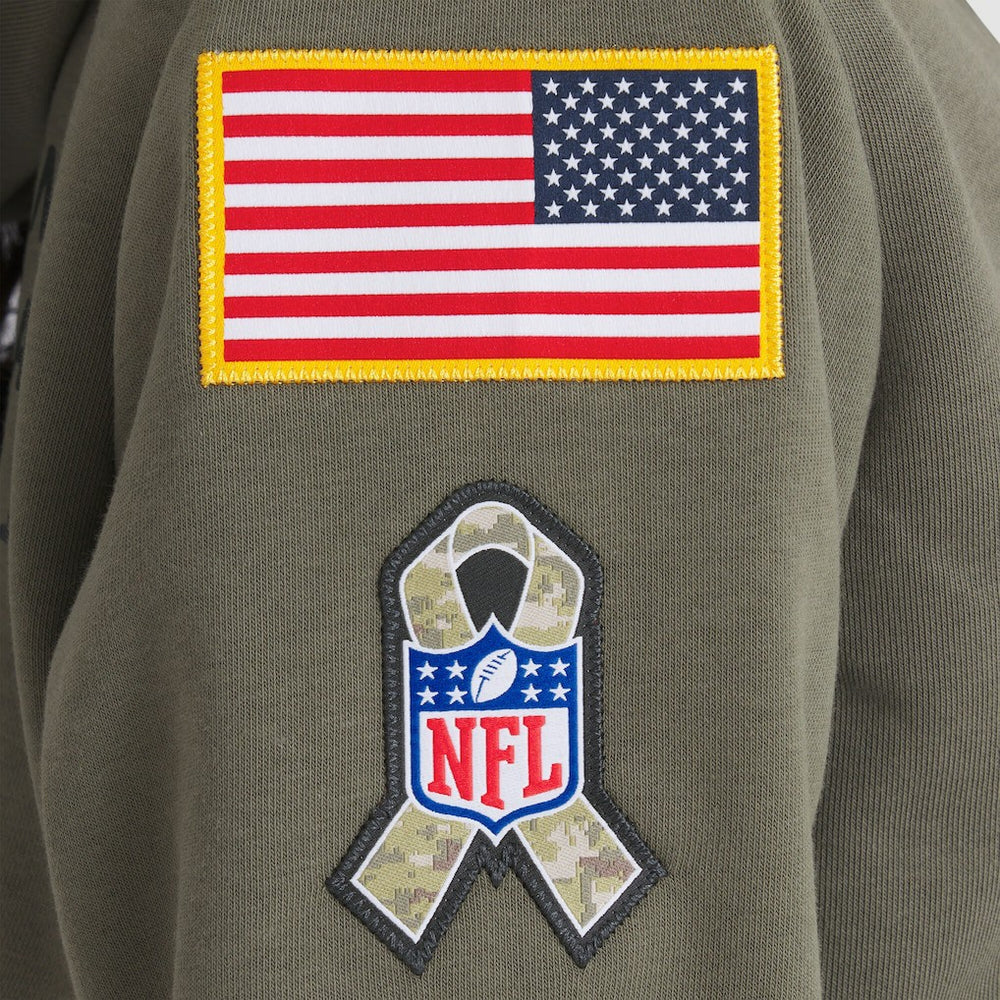 Cleveland Browns Women's 2025 Salute to Service Sideline Standard Issue Dri-FIT Hoodie Olive | Nike for Sale