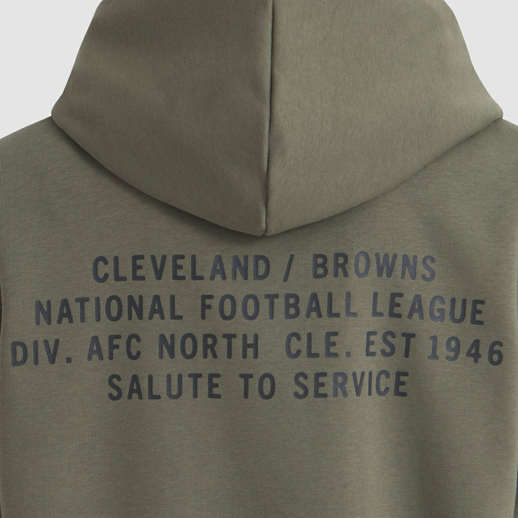 Cleveland Browns Women's 2025 Salute to Service Sideline Standard Issue Dri-FIT Hoodie Olive | Nike for Sale