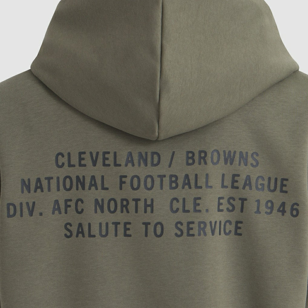 Cleveland Browns Women's 2025 Salute to Service Sideline Standard Issue Dri-FIT Hoodie Olive | Nike for Sale