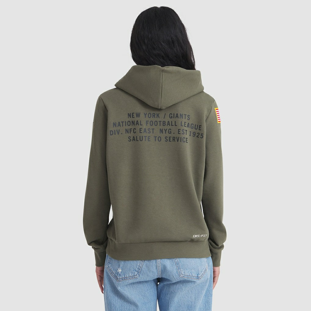 New York Giants Women's 2025 Salute to Service Sideline Standard Issue Dri-FIT Hoodie Olive | Nike for Sale