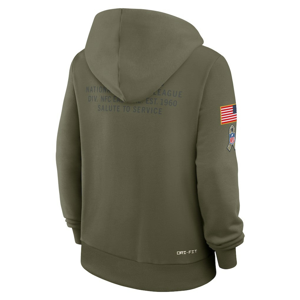 Dallas Cowboys Women's 2025 Salute to Service Sideline Standard Issue Dri-FIT Hoodie Olive | Nike for Sale