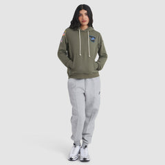 Detroit Lions Women's 2025 Salute to Service Sideline Standard Issue Dri-FIT Hoodie Olive | Nike for Sale
