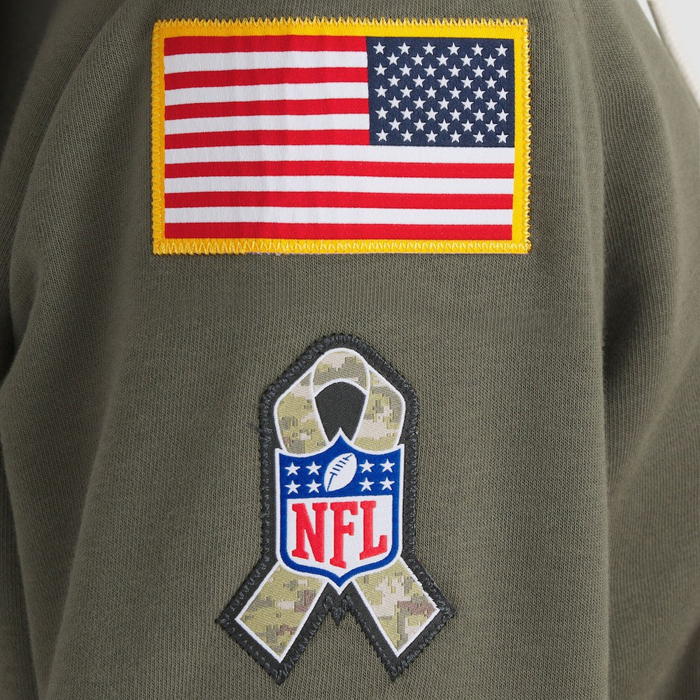 Detroit Lions Women's 2025 Salute to Service Sideline Standard Issue Dri-FIT Hoodie Olive | Nike for Sale