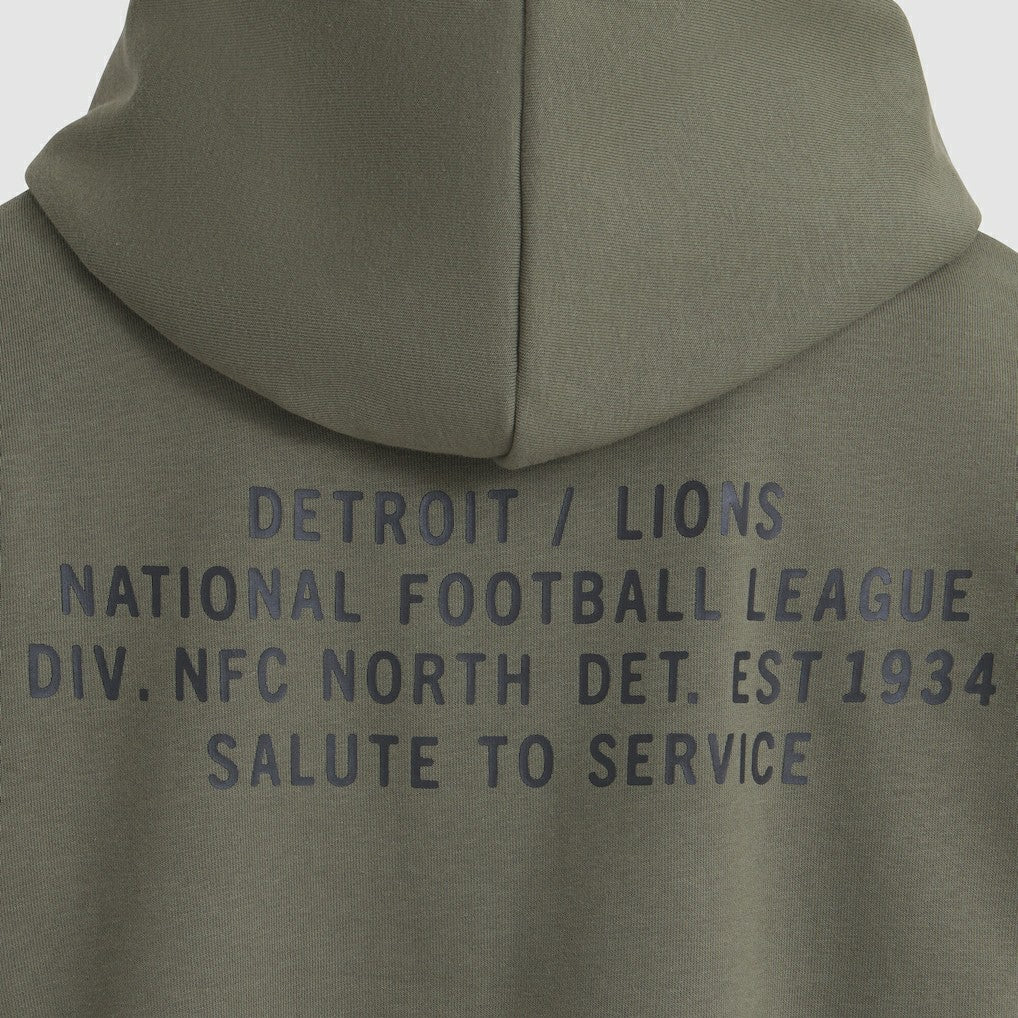 Detroit Lions Women's 2025 Salute to Service Sideline Standard Issue Dri-FIT Hoodie Olive | Nike for Sale