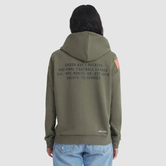 Green Bay Packers Women's 2025 Salute to Service Sideline Standard Issue Dri-FIT Hoodie Olive | Nike for Sale