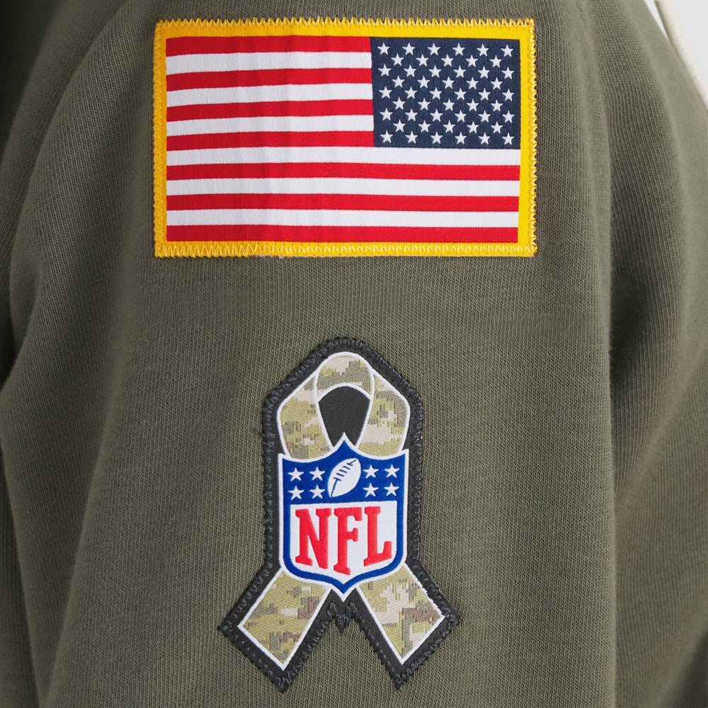 Green Bay Packers Women's 2025 Salute to Service Sideline Standard Issue Dri-FIT Hoodie Olive | Nike for Sale