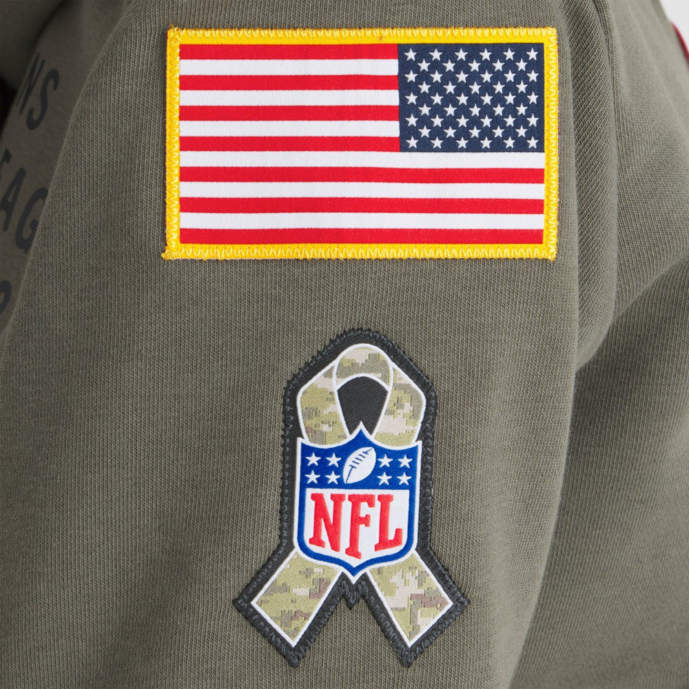 Houston Texans Women's 2025 Salute to Service Sideline Standard Issue Dri-FIT Hoodie Olive | Nike for Sale