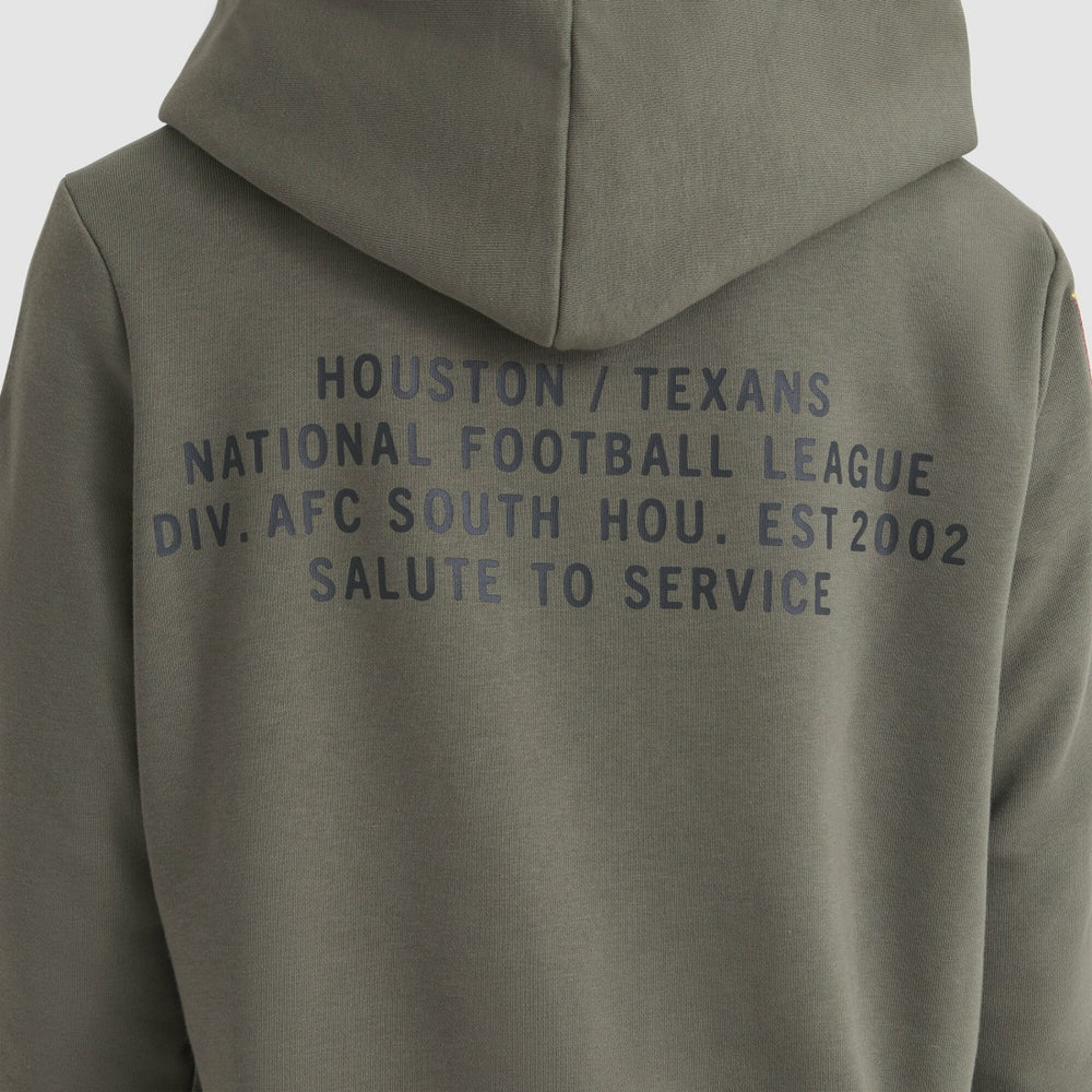 Houston Texans Women's 2025 Salute to Service Sideline Standard Issue Dri-FIT Hoodie Olive | Nike for Sale
