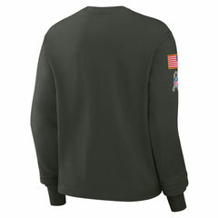 Detroit Lions Women's 2025 Salute to Service Sideline Dri-FIT Long Sleeve T-Shirt Dark Green | Nike for Sale