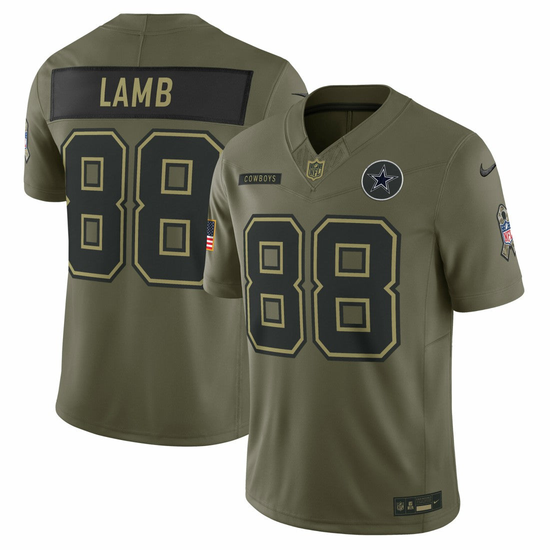 CeeDee Lamb Dallas Cowboys 2025 Salute to Service Limited Jersey Olive | Nike for Sale