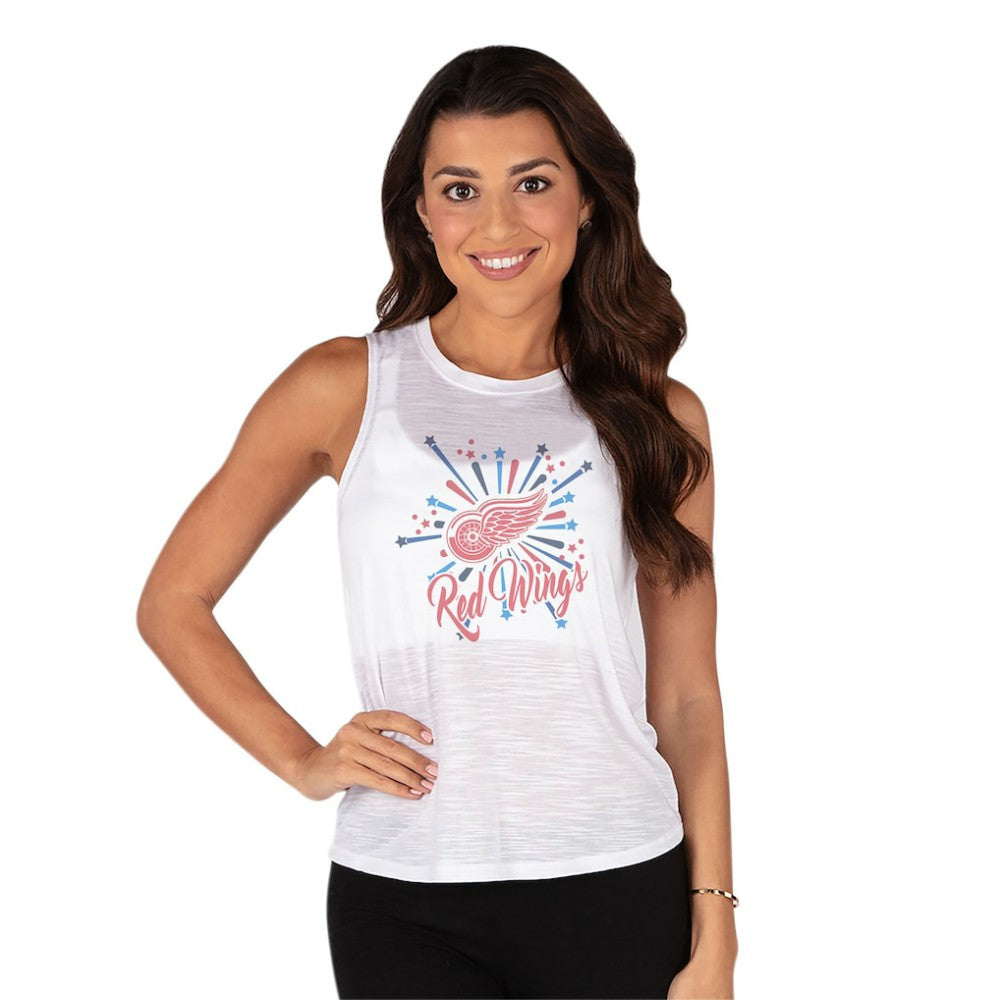 Detroit Red Wings Concepts Sport Women's Infuse Knit Tank Top - White - NHL