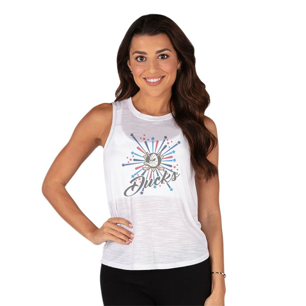 Anaheim Ducks Concepts Sport Women's Infuse Knit Tank Top - White - NHL