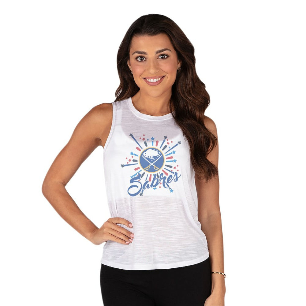 Buffalo Sabres Concepts Sport Women's Infuse Knit Tank Top - White - NHL