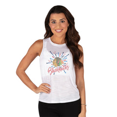 Chicago Blackhawks Concepts Sport Women's Infuse Knit Tank Top - White - NHL
