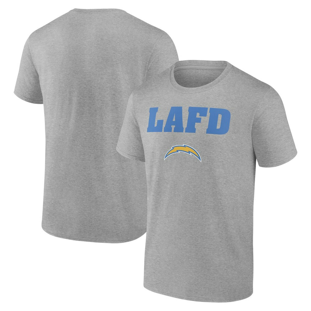 Los Angeles Chargers Unisex LAFD T-Shirt Gray | NFL