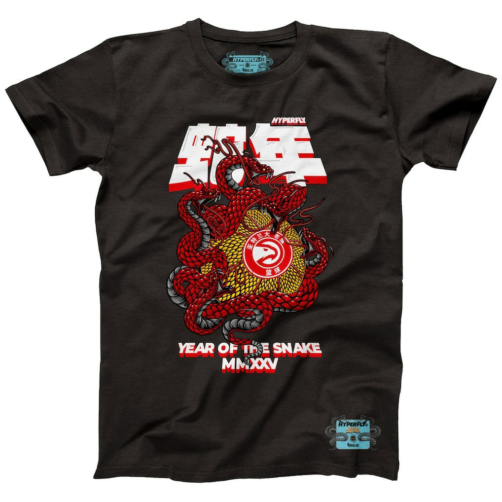 Atlanta Hawks NBALab x Hyperfly Unisex Year of the Snake Lunar New Year Collection T-Shirt Heather Black - NBA