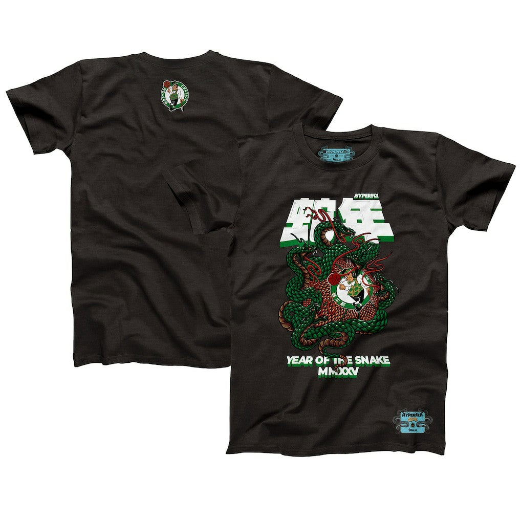 Boston Celtics NBALab x Hyperfly Unisex Year of the Snake Lunar New Year Collection T-Shirt Heather Black - NBA