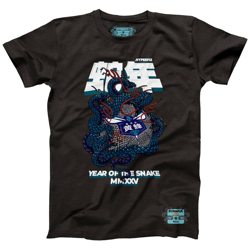 Charlotte Hornets NBALab x Hyperfly Unisex Year of the Snake Lunar New Year Collection T-Shirt Heather Black - NBA