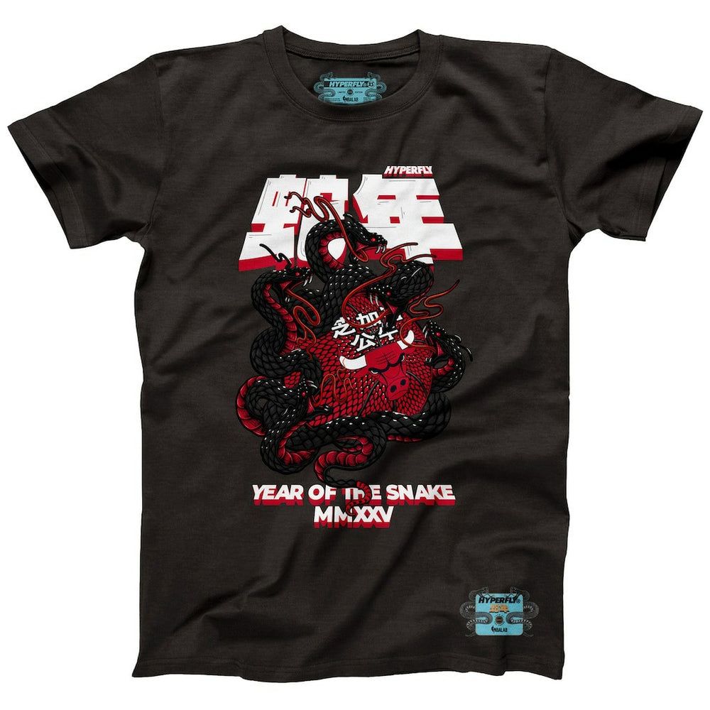 Chicago Bulls NBALab x Hyperfly Unisex Year of the Snake Lunar New Year Collection T-Shirt Heather Black - NBA