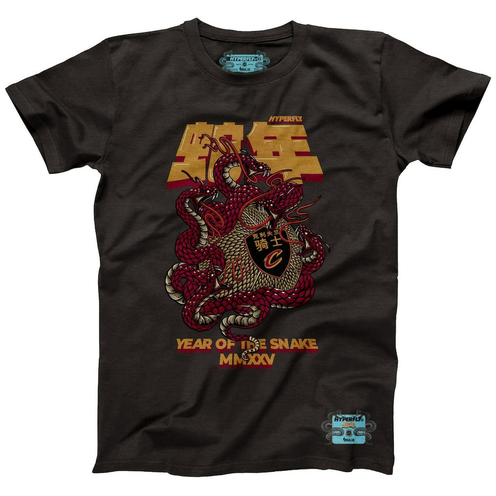 Cleveland Cavaliers NBALab x Hyperfly Unisex Year of the Snake Lunar New Year Collection T-Shirt Heather Black - NBA