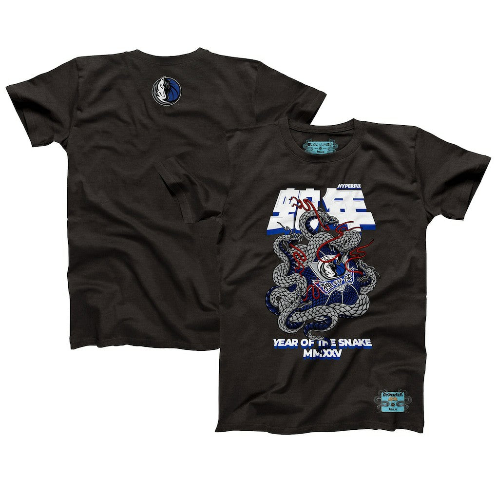 Dallas Mavericks NBALab x Hyperfly Unisex Year of the Snake Lunar New Year Collection T-Shirt Heather Black - NBA