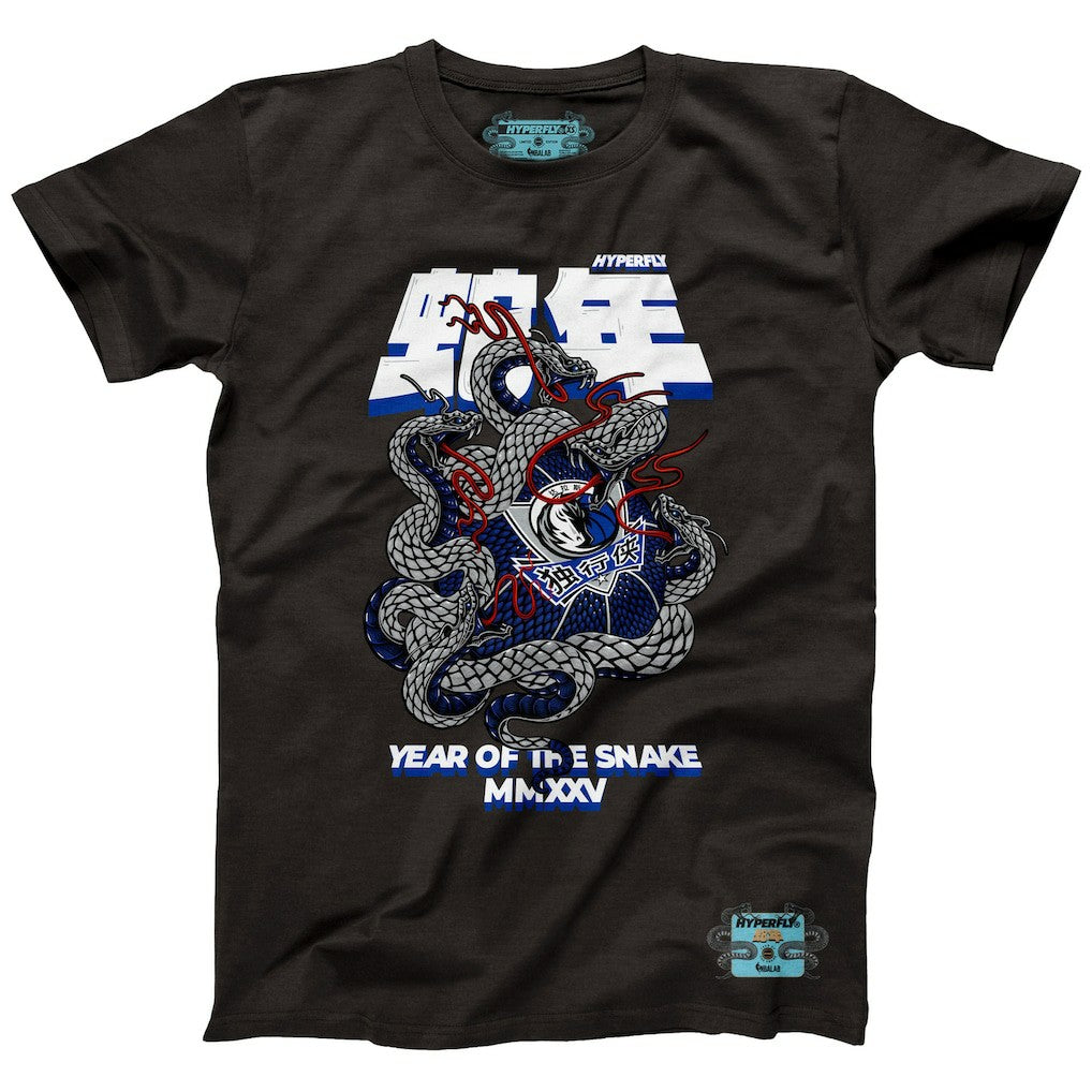Dallas Mavericks NBALab x Hyperfly Unisex Year of the Snake Lunar New Year Collection T-Shirt Heather Black - NBA