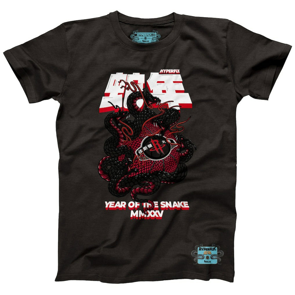 Houston Rockets NBALab x Hyperfly Unisex Year of the Snake Lunar New Year Collection T-Shirt Heather Black - NBA