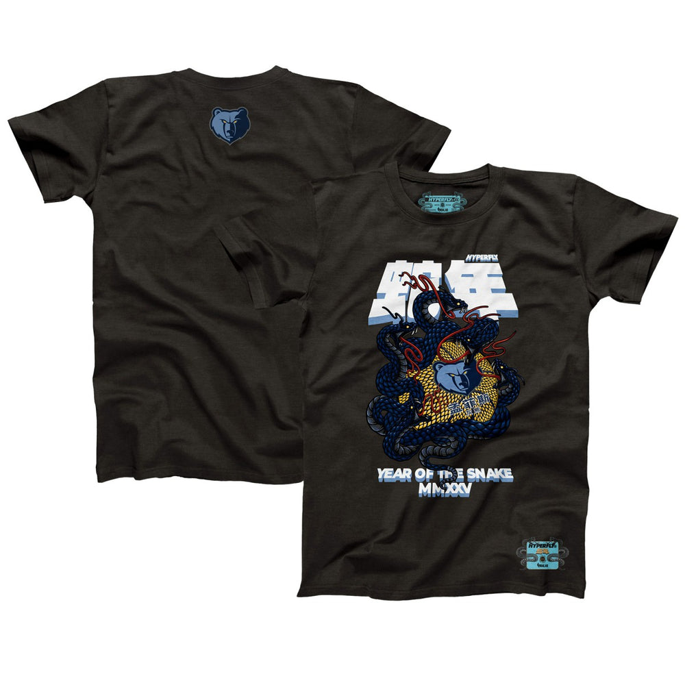 Memphis Grizzlies NBALab x Hyperfly Unisex Year of the Snake Lunar New Year Collection T-Shirt Heather Black - NBA