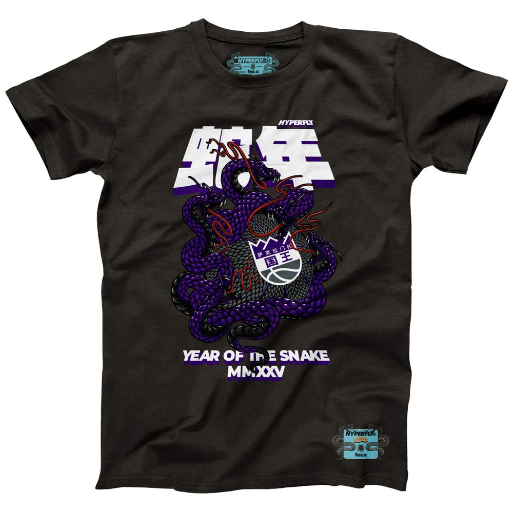 Sacramento Kings NBALab x Hyperfly Unisex Year of the Snake Lunar New Year Collection T-Shirt Heather Black - NBA