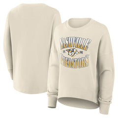 Nashville Predators Fanatics Women's Oversized Slice Pullover Sweatshirt - Cream - NHL