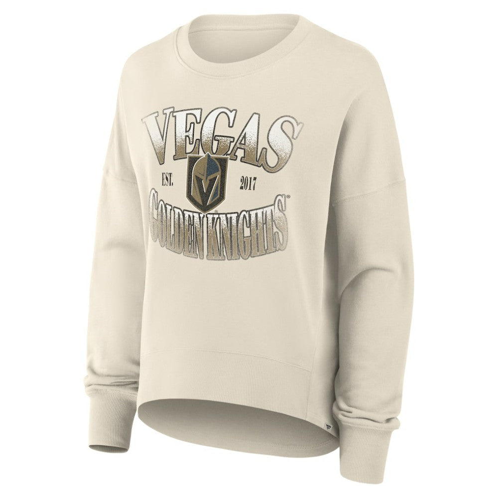 Vegas Golden Knights Fanatics Women's Oversized Slice Pullover Sweatshirt - Cream - NHL