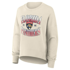 Florida Panthers Fanatics Women's Oversized Slice Pullover Sweatshirt - Cream - NHL