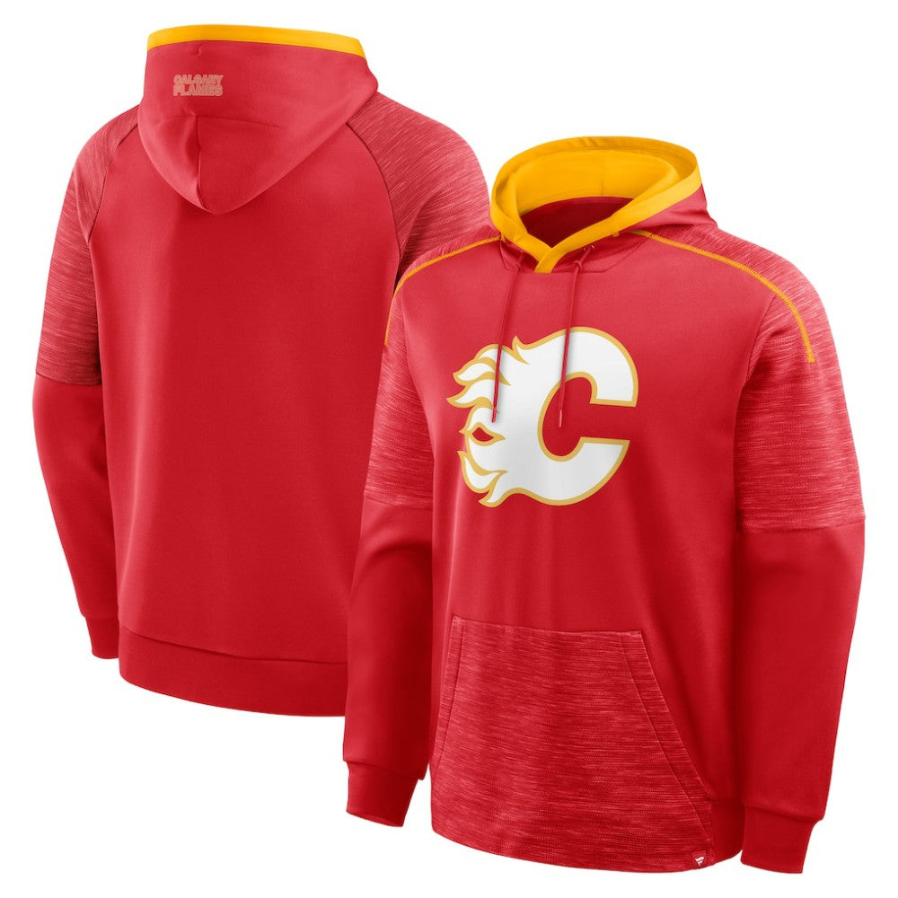 Calgary Flames Fanatics Goaltender Defender Pullover Hoodie - Red - NHL