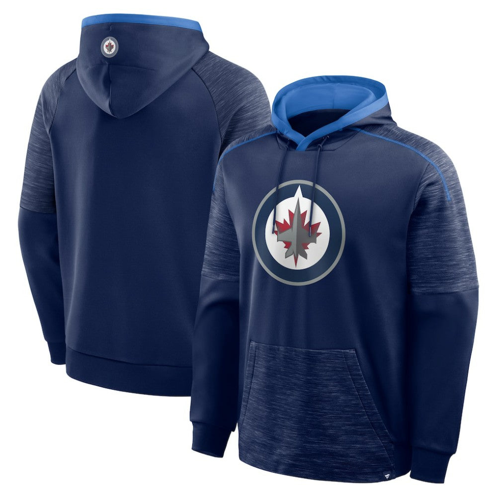 Winnipeg Jets Fanatics Goaltender Defender Pullover Hoodie - Navy - NHL