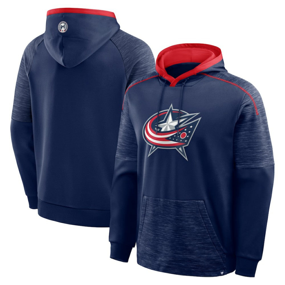 Columbus Blue Jackets Fanatics Goaltender Defender Pullover Hoodie - Navy - NHL
