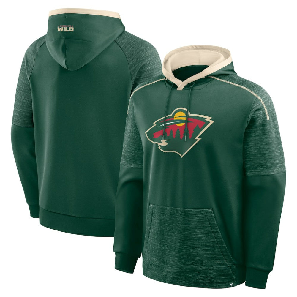 Minnesota Wild Fanatics Goaltender Defender Pullover Hoodie - Green - NHL
