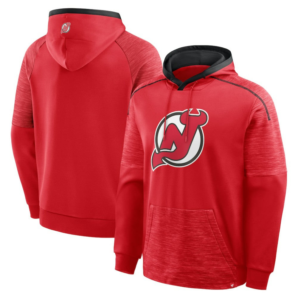 New Jersey Devils Fanatics Goaltender Defender Pullover Hoodie - Red - NHL