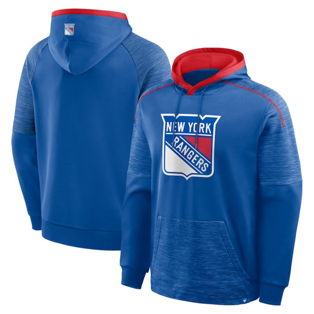 New York Rangers Fanatics Goaltender Defender Pullover Hoodie - Blue - NHL