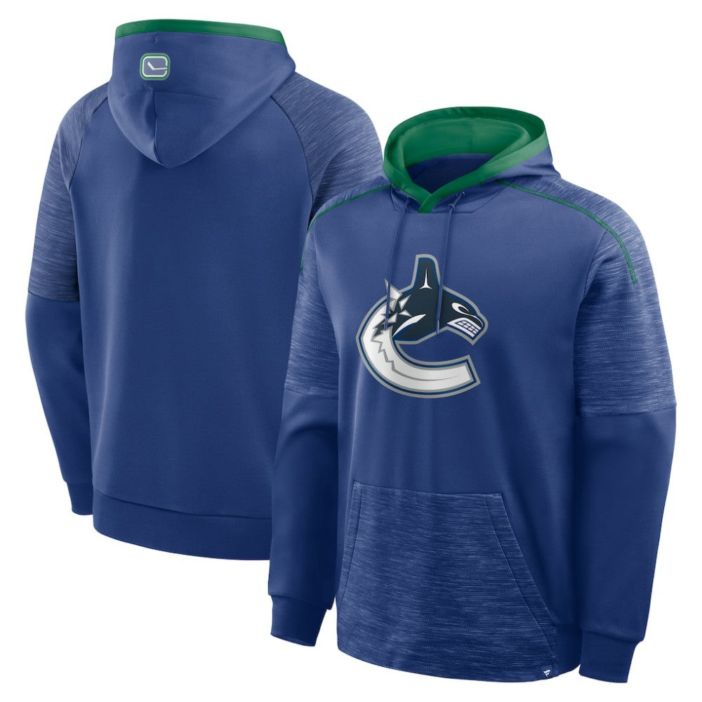 Vancouver Canucks Fanatics Goaltender Defender Pullover Hoodie - Blue - NHL
