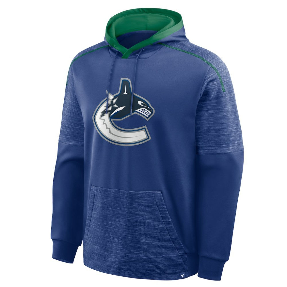 Vancouver Canucks Fanatics Goaltender Defender Pullover Hoodie - Blue - NHL