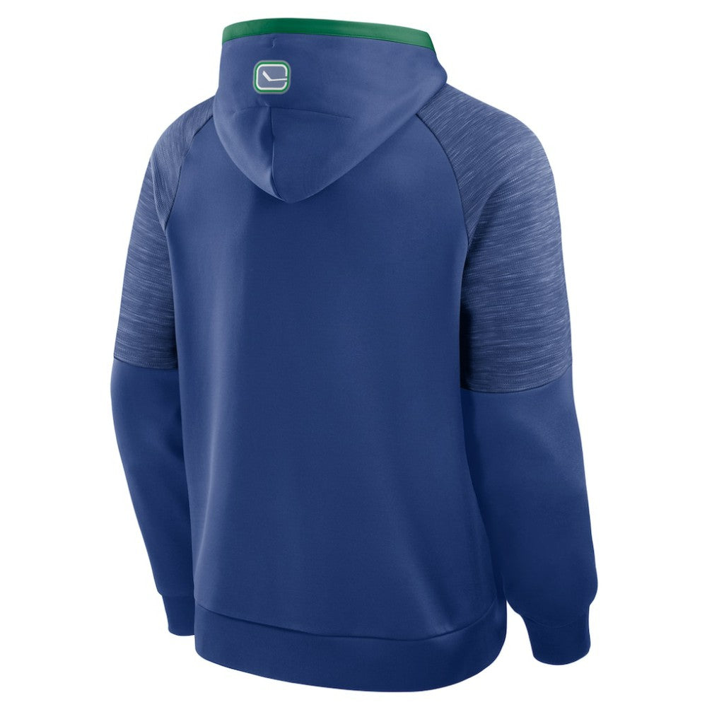 Vancouver Canucks Fanatics Goaltender Defender Pullover Hoodie - Blue - NHL