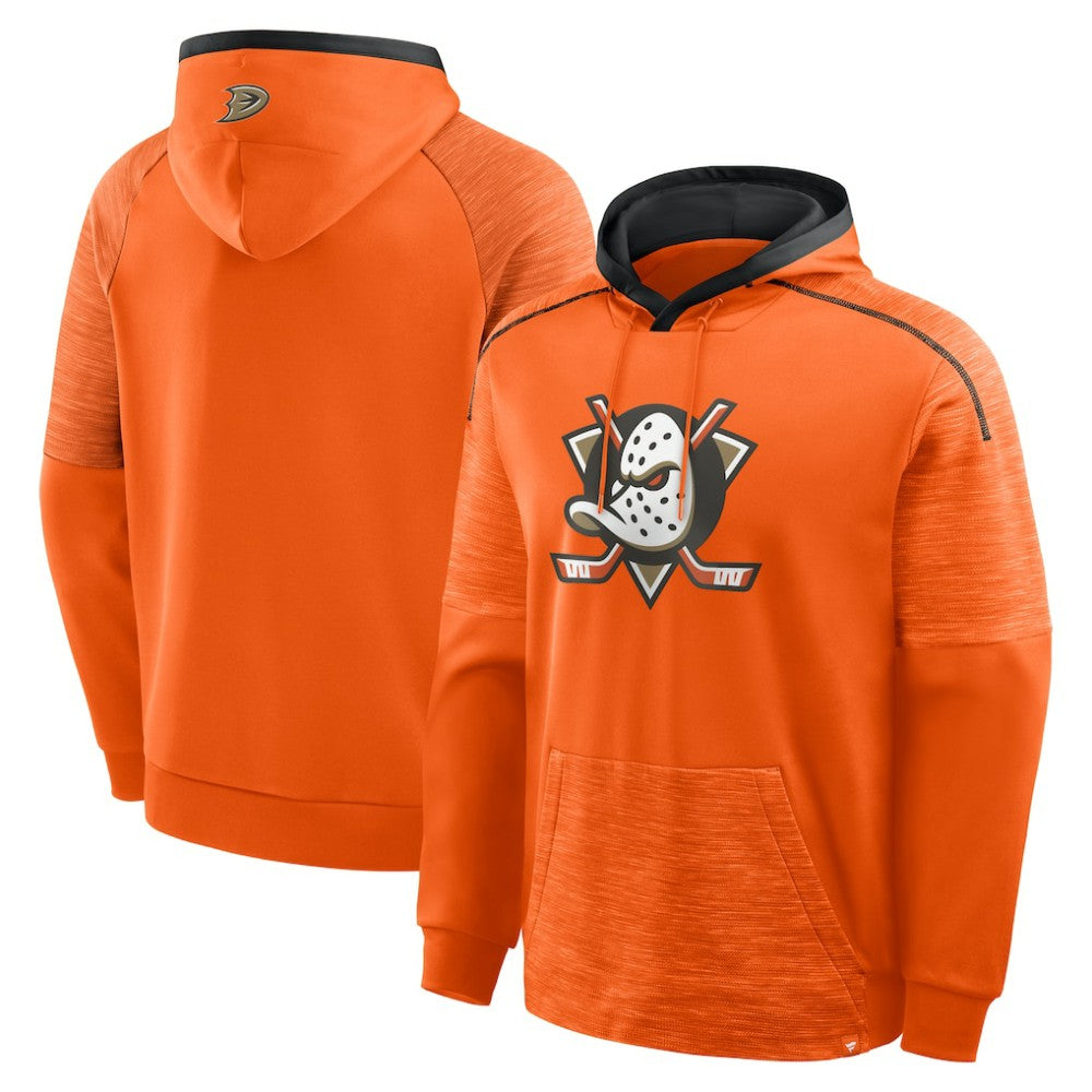 Anaheim Ducks Fanatics Goaltender Defender Pullover Hoodie - Orange - NHL