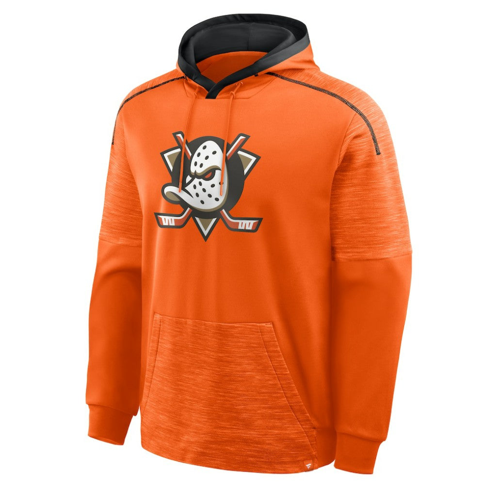Anaheim Ducks Fanatics Goaltender Defender Pullover Hoodie - Orange - NHL