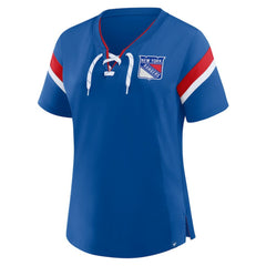 New York Rangers Fanatics Women's Offside Athena T-Shirt - Blue - NHL