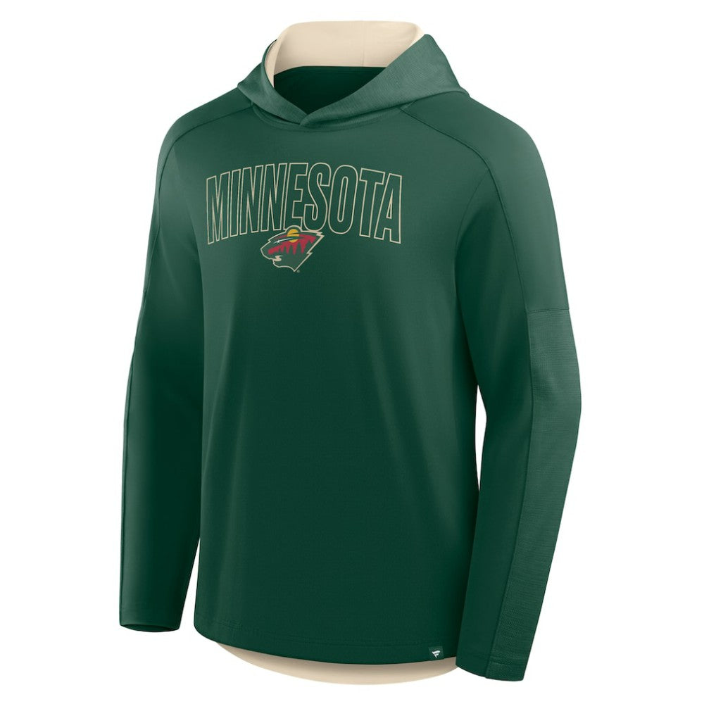 Minnesota Wild Fanatics Penalty Shot Long Sleeve Hoodie T-Shirt - Green - NHL
