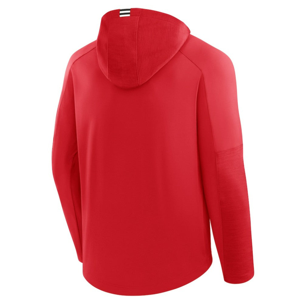 Chicago Blackhawks Fanatics Penalty Shot Long Sleeve Hoodie T-Shirt - Red - NHL