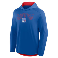 New York Rangers Fanatics Penalty Shot Long Sleeve Hoodie T-Shirt - Blue - NHL