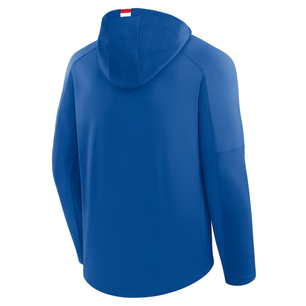 New York Rangers Fanatics Penalty Shot Long Sleeve Hoodie T-Shirt - Blue - NHL
