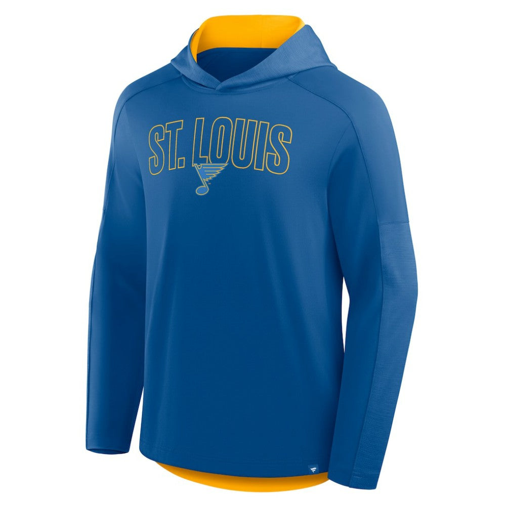 St. Louis Blues Fanatics Penalty Shot Long Sleeve Hoodie T-Shirt - Blue - NHL