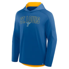St. Louis Blues Fanatics Penalty Shot Long Sleeve Hoodie T-Shirt - Blue - NHL